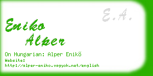 eniko alper business card